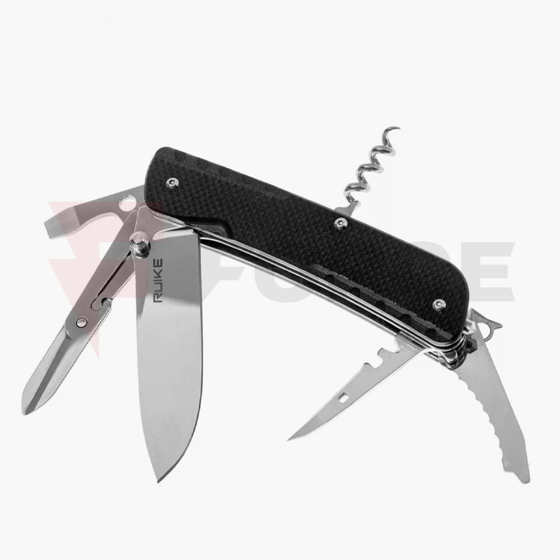 Мултифункционален нож Ruike LD31B 12C27 G10 черен » Force.BG