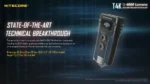 Заряден фенер Nitecore T4K, черен 4000 лумена » Force.BG