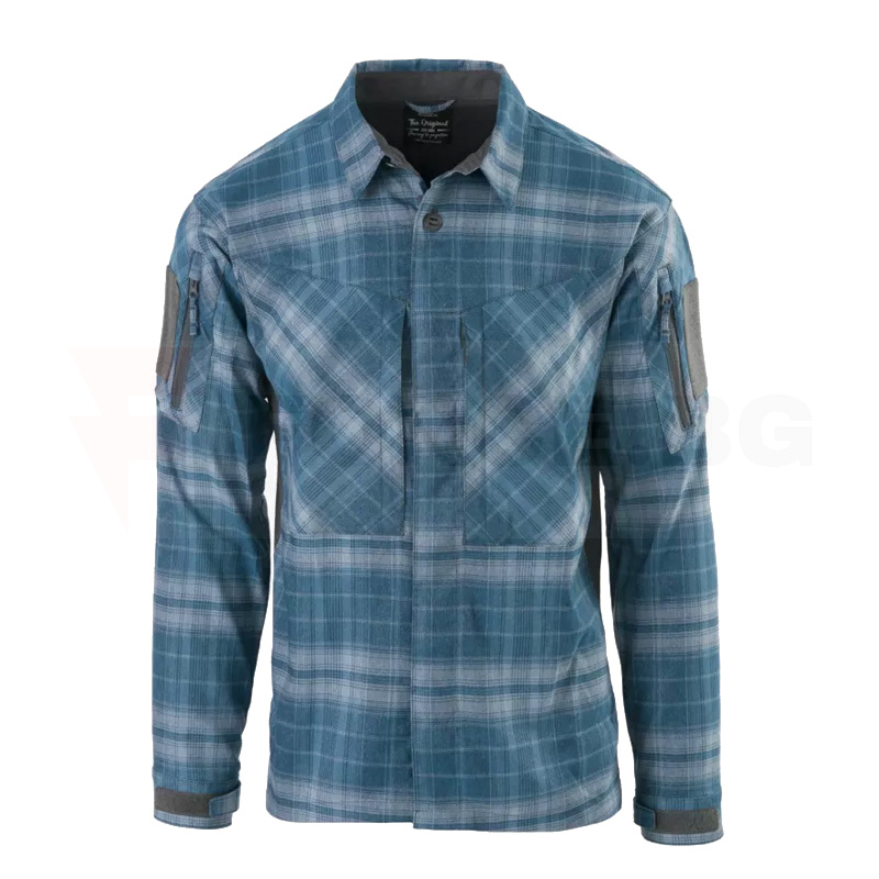 Тактическа риза Helikon-tex MBDU - найлон полиестер - Western Blue Plaid » Force.BG