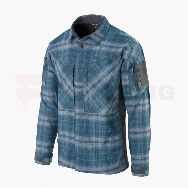Тактическа риза Helikon-tex MBDU - найлон полиестер - Western Blue Plaid » Force.BG