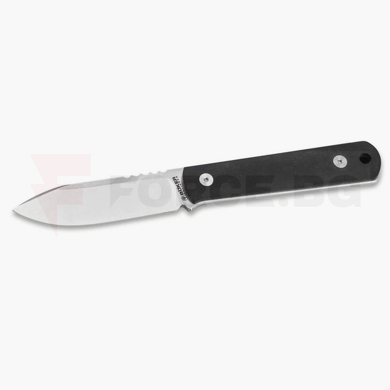 Фиксиран нож Boker Solingen BFF Packlite Black Richlite 6.5 см » Force.BG