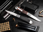 Автоматичен сгъваем нож Böker Plus Hidden Release Trapper Appaloosa Bone D2 » Force.BG