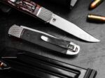 Автоматичен сгъваем нож Böker Plus Hidden Release Trapper Appaloosa Bone D2 » Force.BG