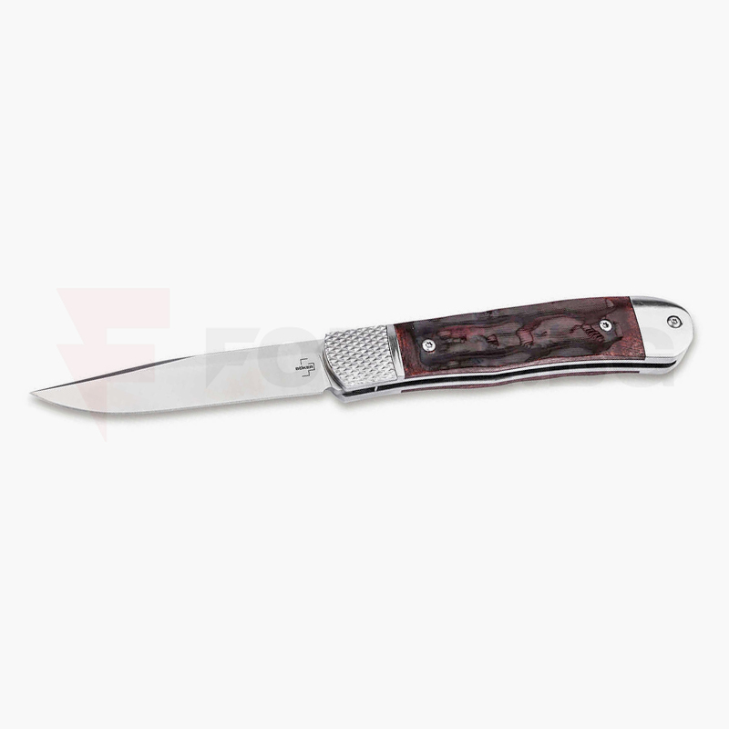 Автоматичен сгъваем нож Böker Plus Hidden Release Trapper Appaloosa Bone D2 » Force.BG