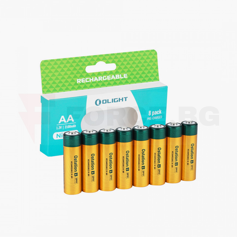 Презареждаеми батерии Olight АА за Ostation X 8бр. » Force.BG