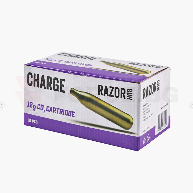 CO2 капсули RazorGun 12g за въздушно оръжие - 50 бр. » Force.BG
