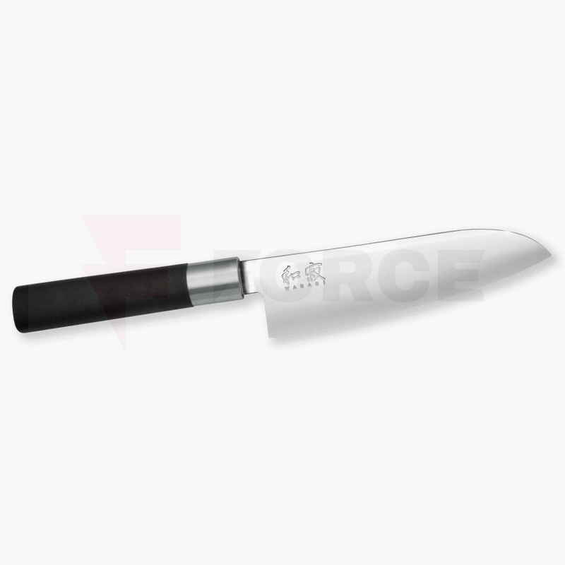Кухненски нож Сантоку Wasabi Black KAI 6716S 16.5 см » Force.BG