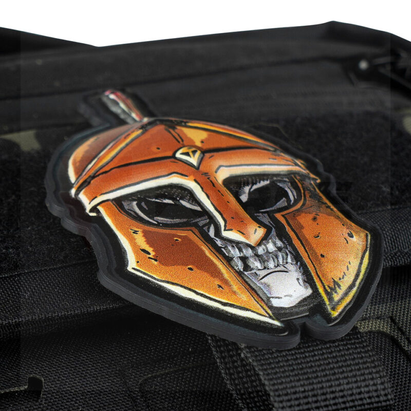 Тактически пач 101 INC Patch 3D UV Skull Spartan 10x6.2 см » Force.BG