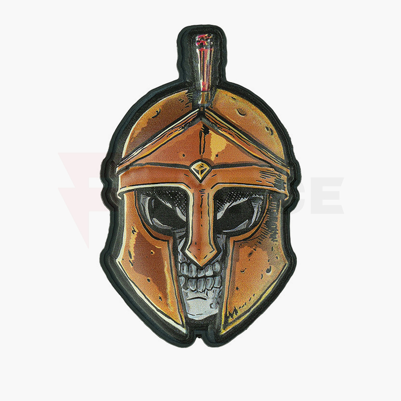 Тактически пач 101 INC Patch 3D UV Skull Spartan 10x6.2 см » Force.BG