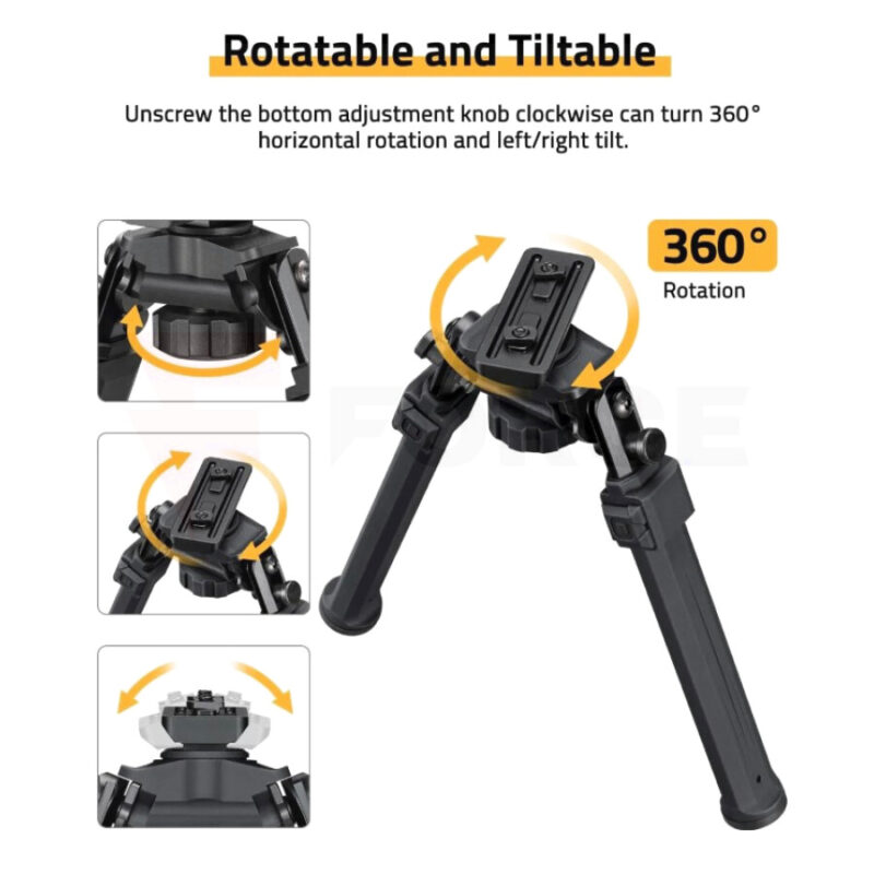 Двунога за оръжие Discoveryopt DO360 M-Lok черна » Force.BG