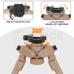 Двунога за оръжие Discoveryopt DO360 M-Lok черна » Force.BG