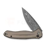 Джобен нож CIVIVI Button Lock Kitefin Damascus кафяво-сив » Force.BG