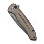 Джобен нож CIVIVI Button Lock Kitefin Damascus кафяво-сив » Force.BG