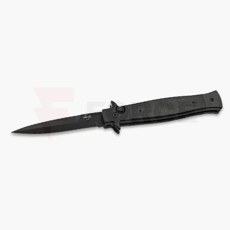 Автоматичен нож Boker Stiletto 3.5 14C28N All Black - 9 см острие » Force.BG