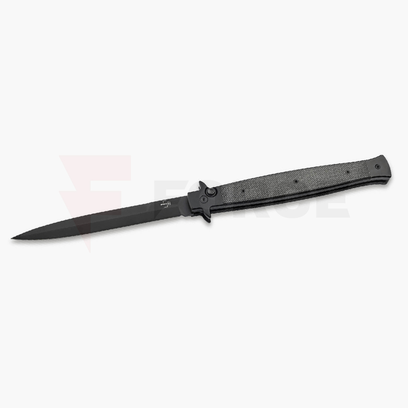 Автоматичен нож Boker Stiletto 5.0 черен Micarta 14C28N » Force.BG Автоматичен нож Boker Stiletto 5.0 черен Micarta 14C28N » Force.BG