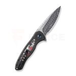 Джобен нож WEKNIFE Button Lock Kitefin Damasteel Black Titanium » Force.BG