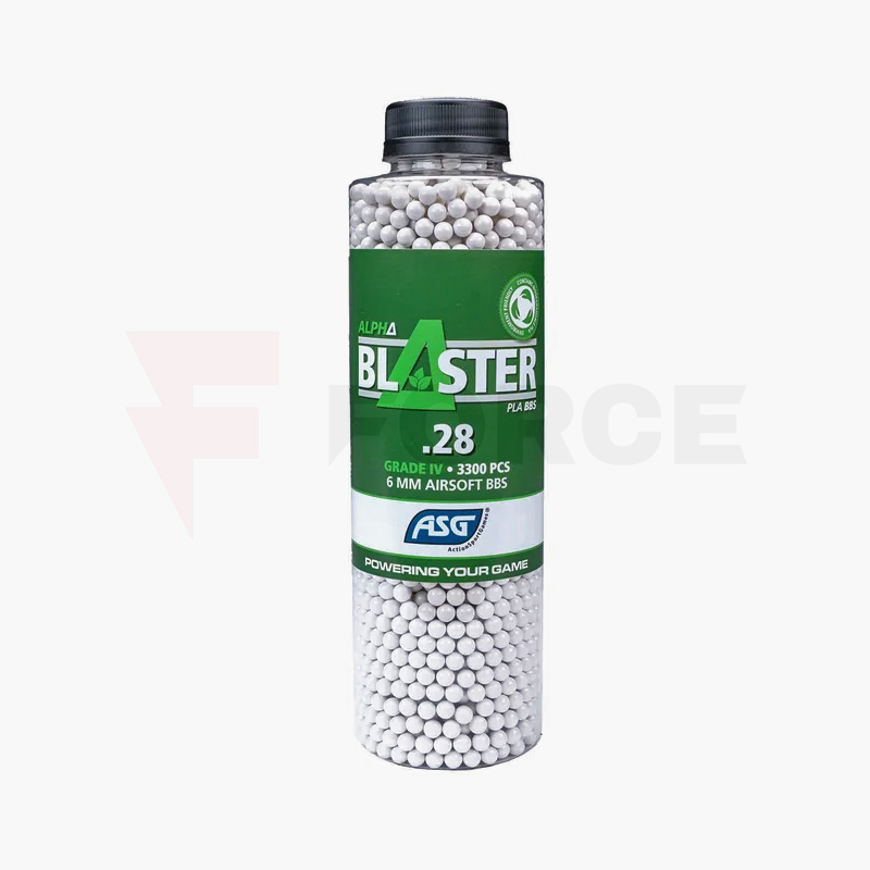 Биоразградими еърсофт топчета Alpha Blaster PLA 0.28гр., 3300бр. » Force.BG