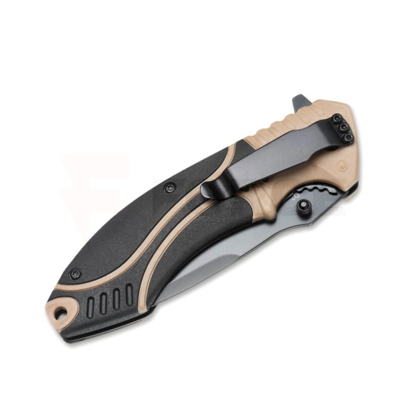 Тактически сгъваем нож Boker Plus Advance Desert Pro D2 кафяв » Force.BG