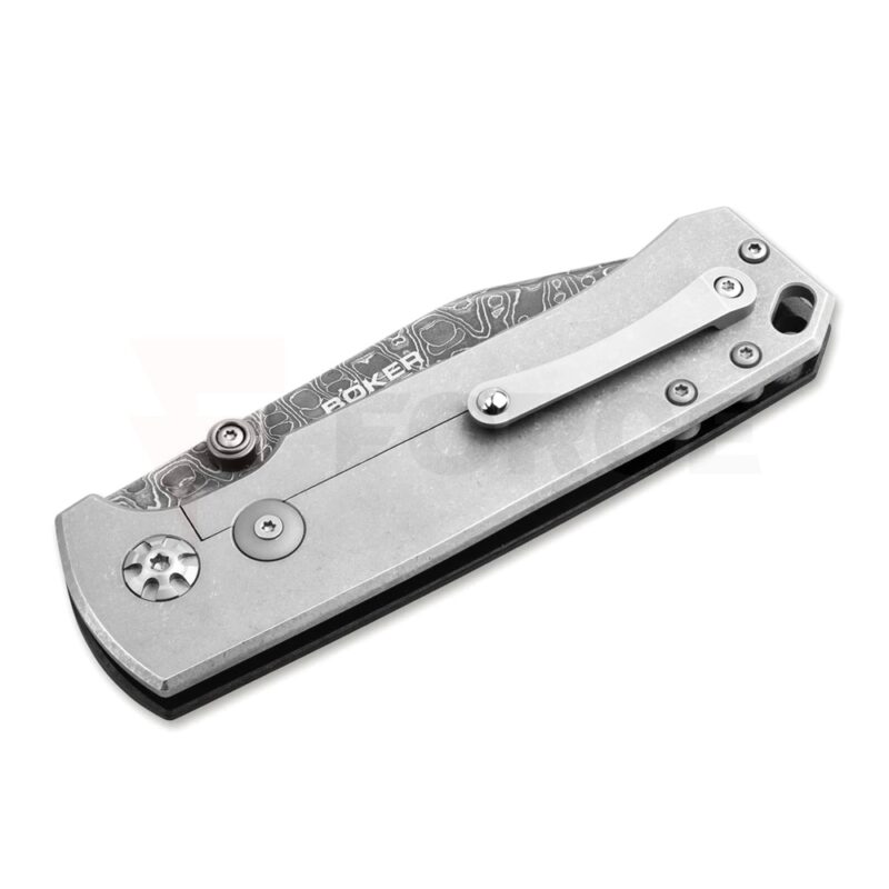 Сгъваем нож Дамаска Boker Solingen Tiger Micarta Кафяв » Force.BG
