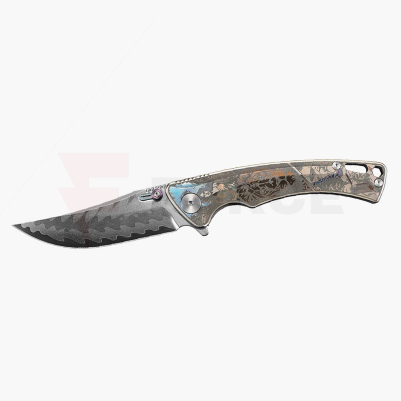 Сгъваем нож CH Otoman Damascus Titanium с титанова дръжка » Force.BG Сгъваем нож CH Otoman Damascus Titanium с титанова дръжка » Force.BG