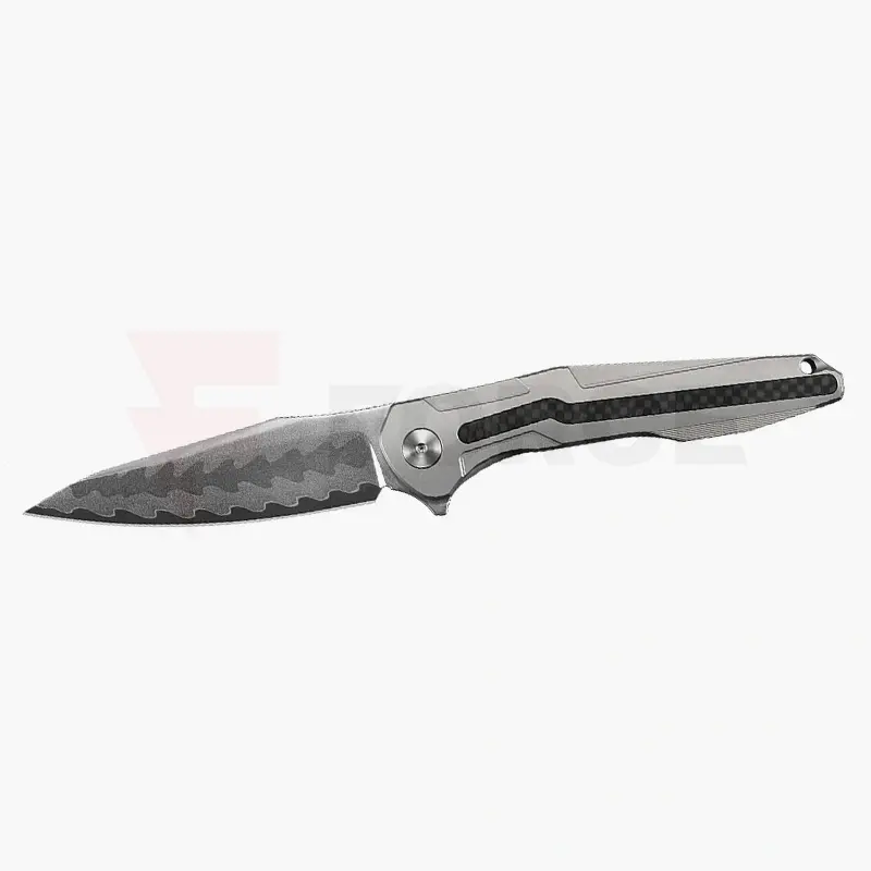 Джобен нож CH Wartex Damascus Titanium & Carbon 90мм » Force.BG Джобен нож CH Wartex Damascus Titanium & Carbon 90мм » Force.BG