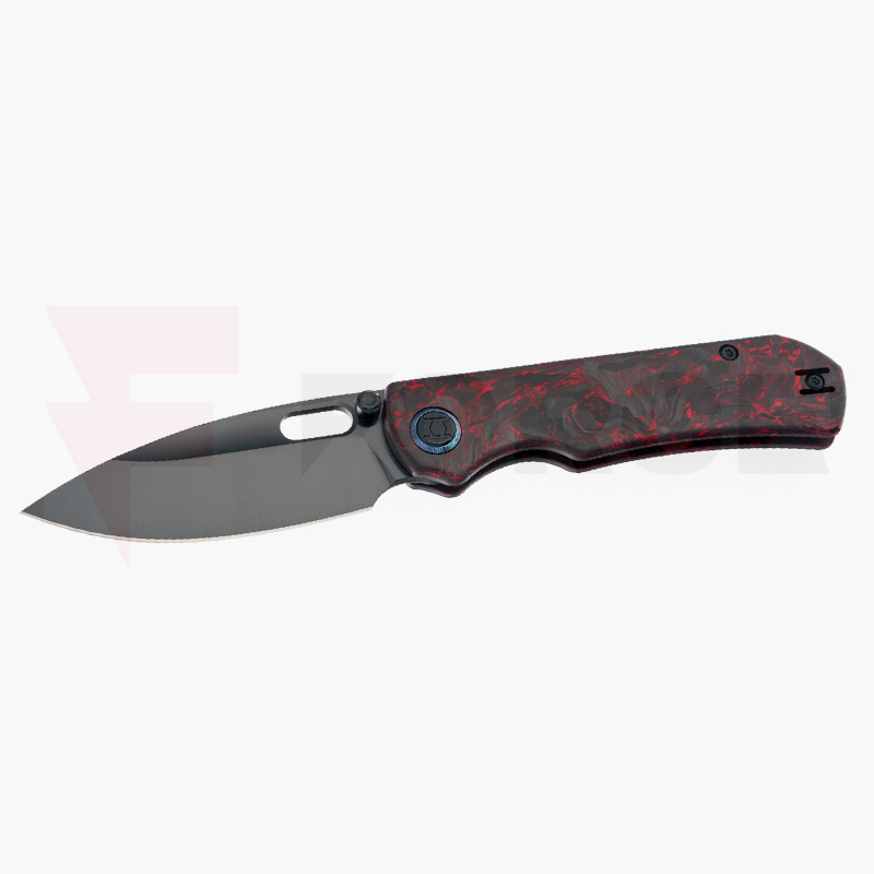 Сгъваем нож KUNWU Verta Excalibur Compact Size Elmax червен карбон » Force.BG