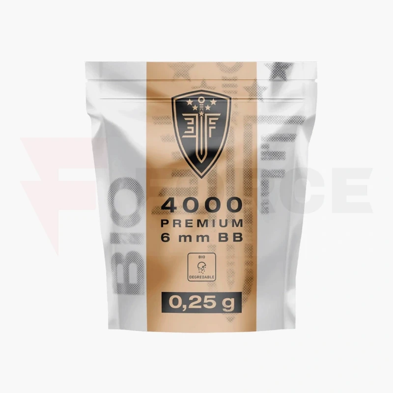 Биоразградими топчета Elite Force Premium Bio 0.25г 6мм 4000бр » Force.BG